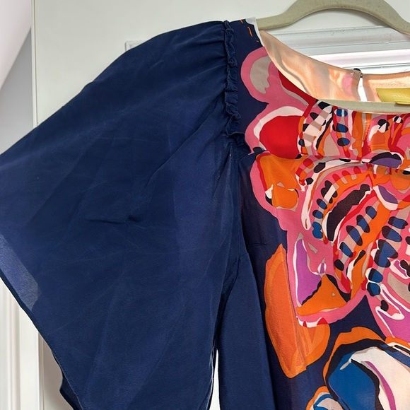 Colorful very cute shift dress, 100% silk - Picture 5 of 6